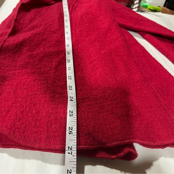 Chico's Red Boiled Wool Blazer Minimalist 8 - Picture 9 of 9